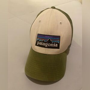 Patagonia Olive Green & White Baseball Snapback